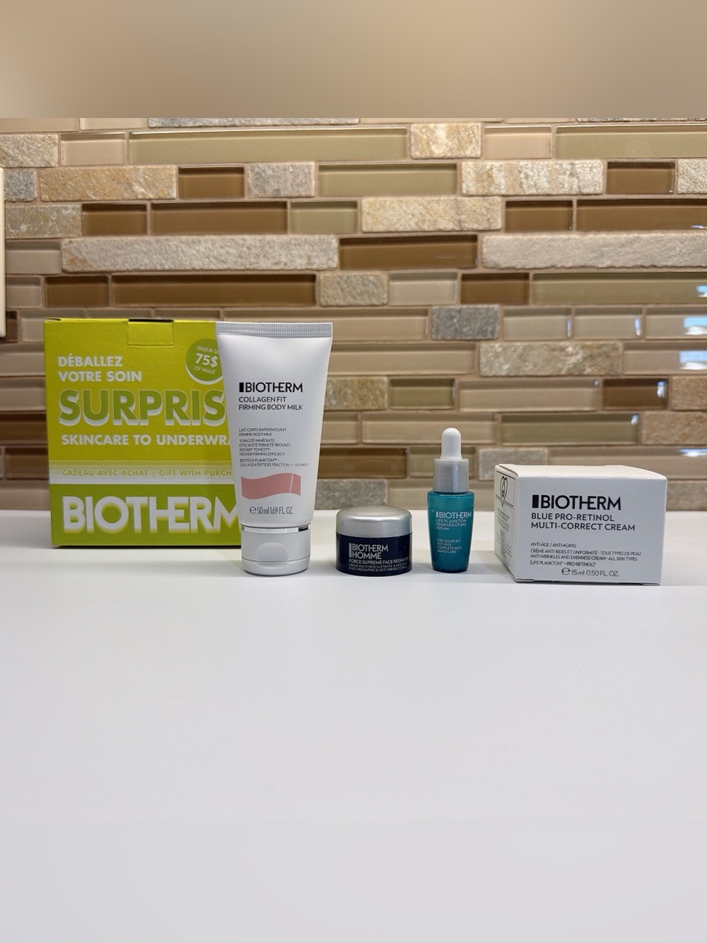 Biotherm Surprise Skincare Set - 4 Deluxe Items with Gift Box